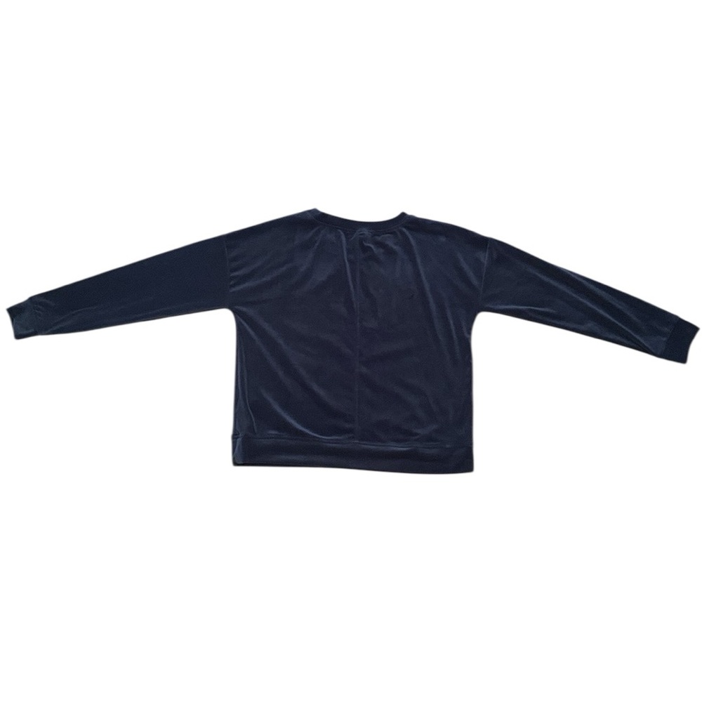 Cable & Gauge Studio Blue Velour Sweatshirt Women’s Size XS Polyester Spandex - Picture 4 of 5